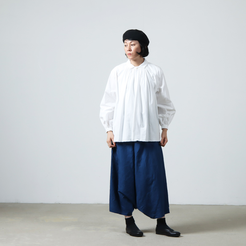 YAECA (ヤエカ) WRITE GATHERED BLOUSE / ライトギャザーブラウス