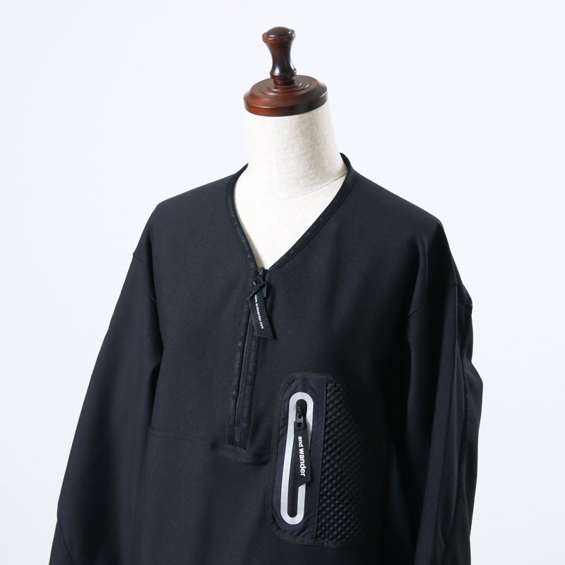 and wander (アンドワンダー) light fleece pullover / ライトフリース
