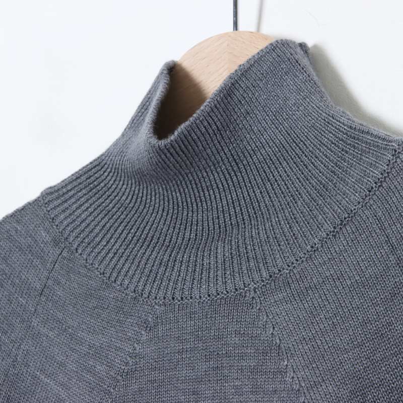 BATONER (バトナー) men SIGNATURE AGING WOOL TURTLE NECK FLAT