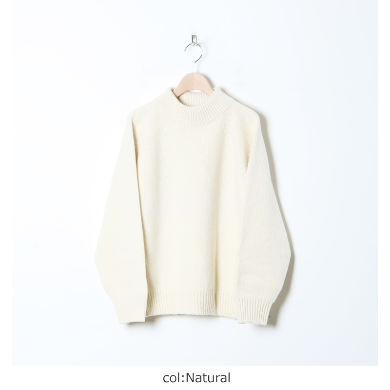 crepuscule (クレプスキュール) W/G Moc Neck L/S size F / ホール