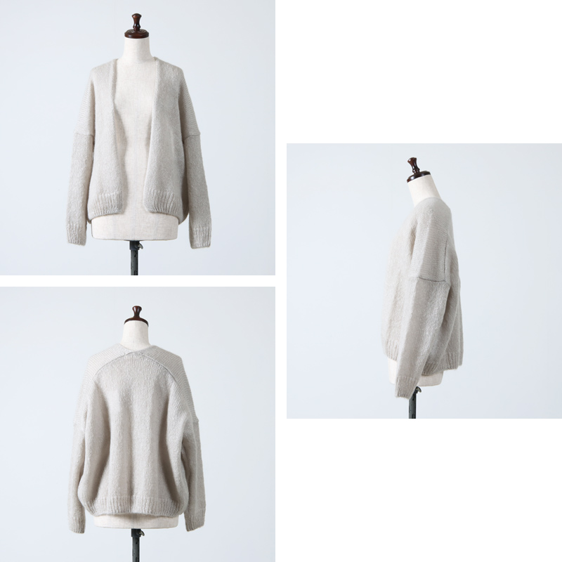 evameva (エヴァムエヴァ) mohair silk cardigan / モヘアシルク