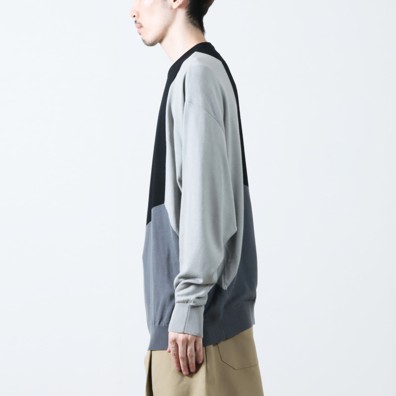 Graphpaper (グラフペーパー) Fine Wool Intarsia Knit / ファイン