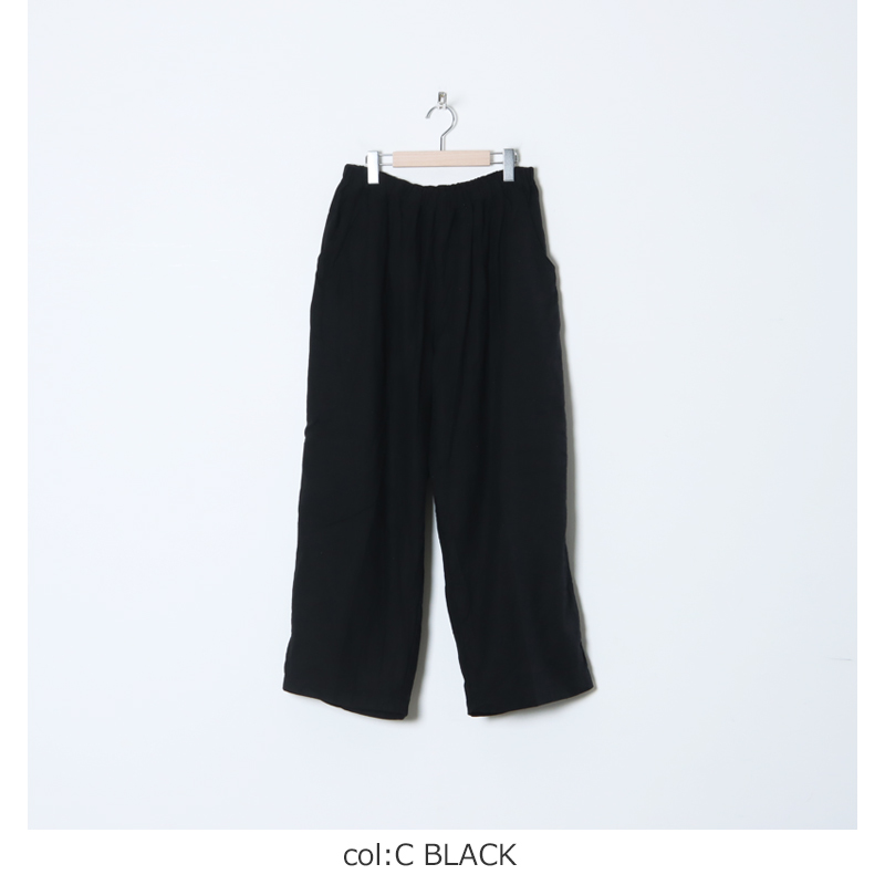 ICHI Antiquites (イチアンティークス) シルクリネンツイルワイドパンツ