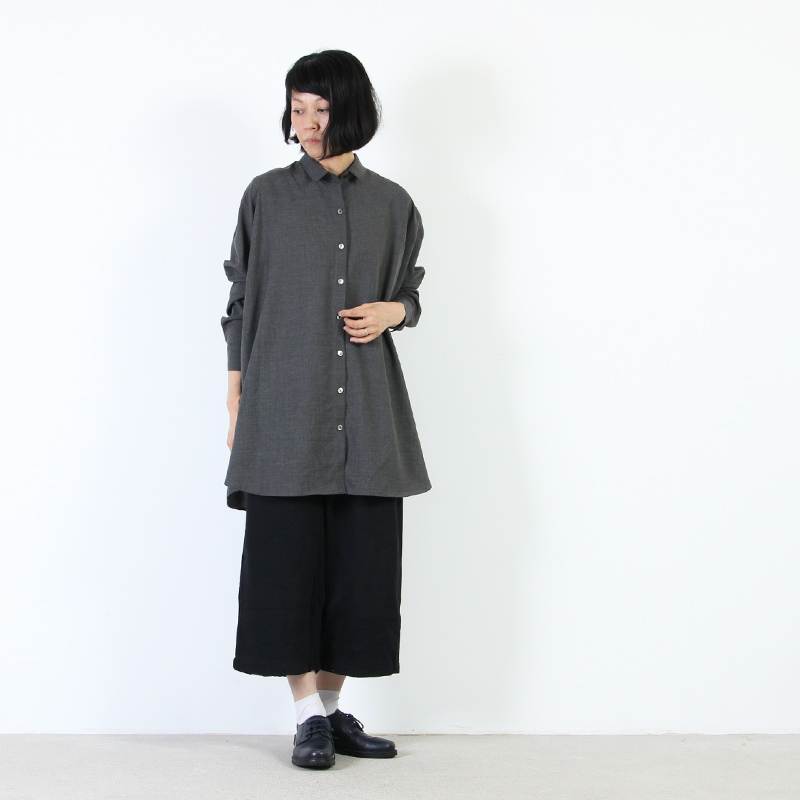 mizuiro ind (ミズイロインド) ワイドシャツチュニック