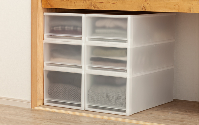 引き出し衣装ケースロング M 幅39×奥行74×高さ22cm | 押入れ収納