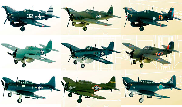 ウイングキットコレクション vol.10 -WWII アメリカ海軍機編- BOX（食