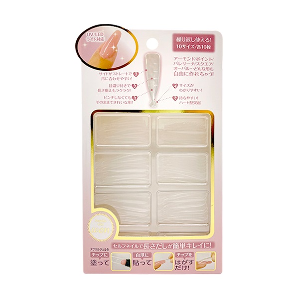 アクリルジェルワン フォームチップ 10サイズ各10枚 ウイング・ビート