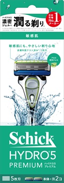 シック ハイドロ5 プレミアム 敏感肌 ホルダー 刃付+替刃2コ シック