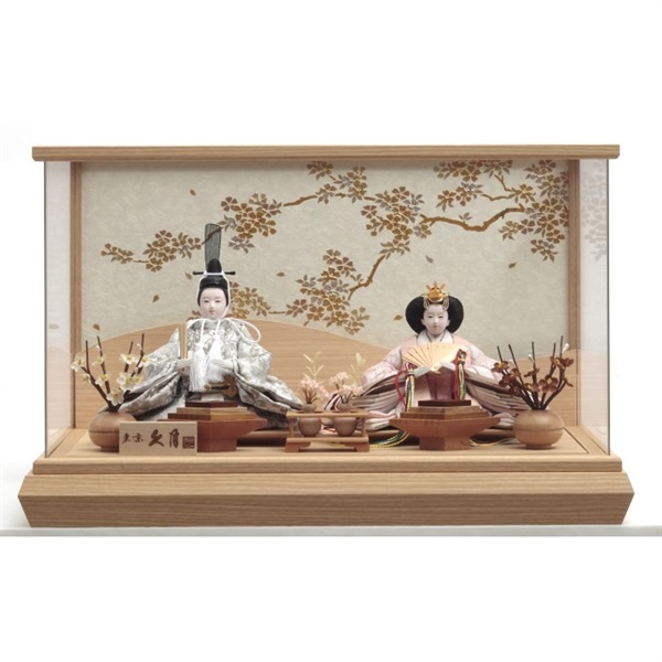 完売】久月 親王ケース飾り「愛桜」 4960282394333 ひな人形 雛人形