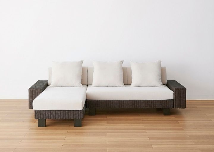 ケイ・ローソファ v01 カウチセット (ラタン)～床に近い暮らし