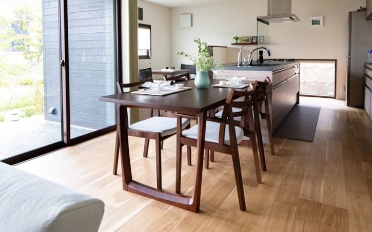 葉山ガーデン オーク材 収納付き カウンターテーブル 幅90cm ホームバー