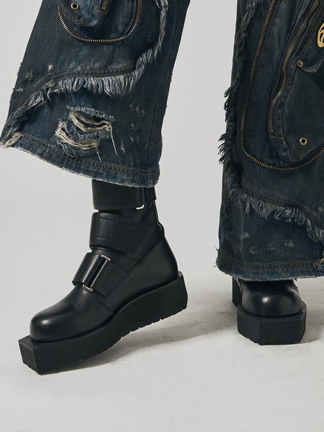 40周年】ビッグストラップ ロング ブーツ｜alfredoBANNISTER