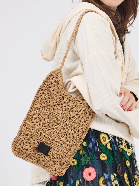 Swaraj /スワラージ】手編みペーパーラフィアBAG/トートバッグ