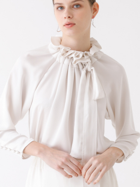 ロングセラー】サテンリボンブラウス｜DESIGNWORKS / デザインワークス