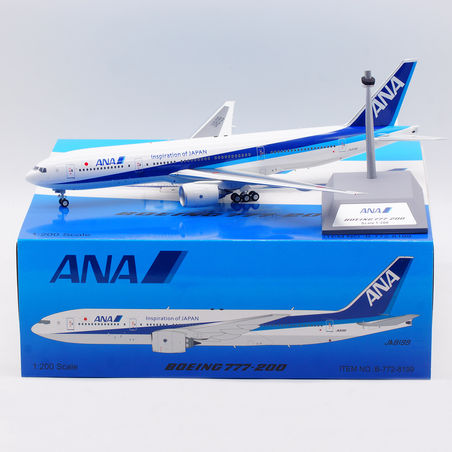 B-Models 1:200 合金飞机模型ANA 全日空波音B777-200 JA8199_航模_淘宝