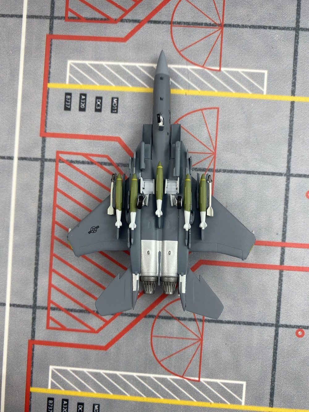 Hogan 1/200 US Air Force F-15 Strike Eagle Fighter, Alloy Aircraft