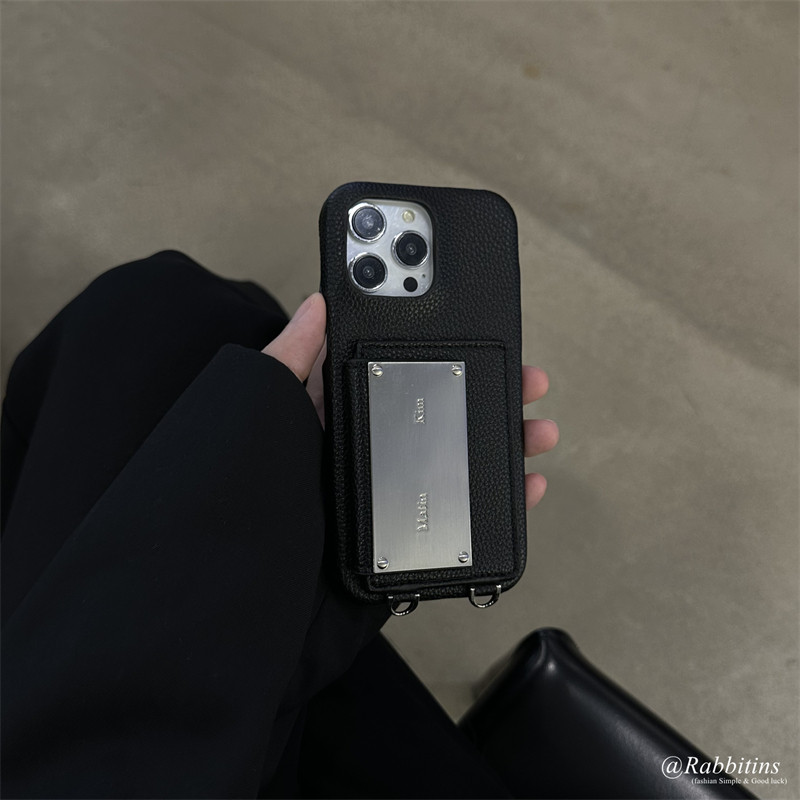 Korean Design Matin Kim Niche Leather Minimalist Crossbody Case