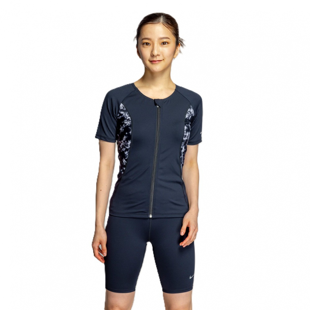 ナイキ レディス 水泳 フィットネス水着 FA25 ジップ付き半袖