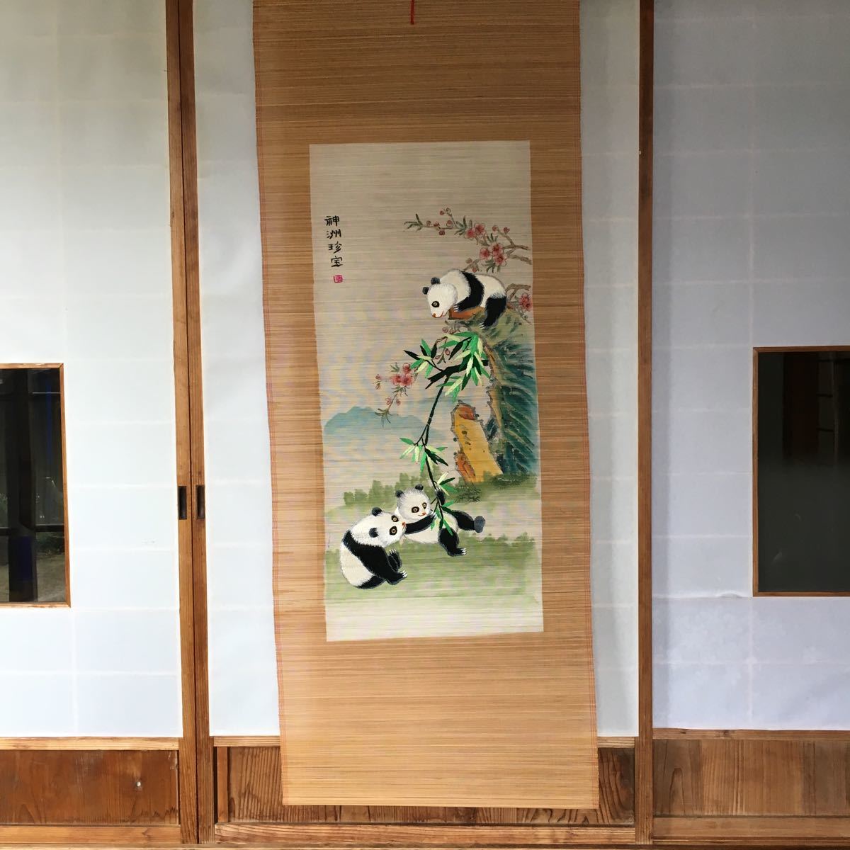 掛軸 大量 113本まとめて 中国書画山水花鳥仏画仏教木版画拓本刺繍