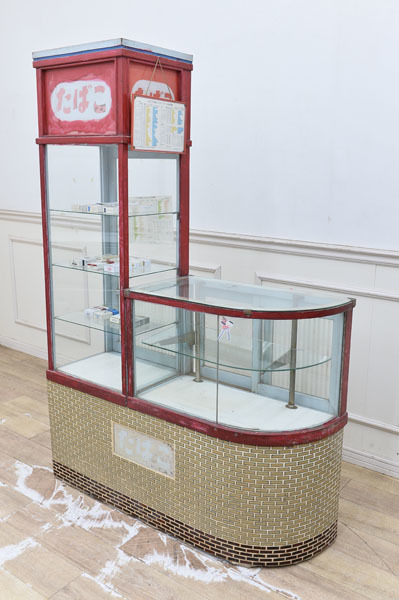 入手困難！L字 カウンター ガラス棚 タイル たばこ屋 昭和レトロ