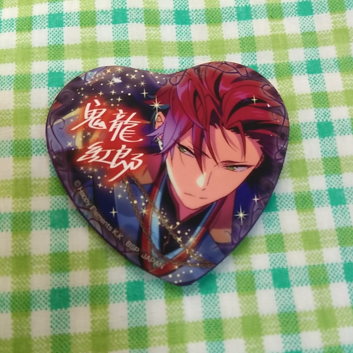 鬼龍紅郎 ハート缶バッジ ホワイトデー