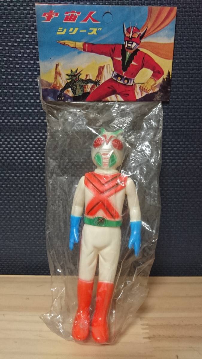 仮面ライダー X パチ 無版権 当時物、パチ無版権ソフビ 仮面ライダー