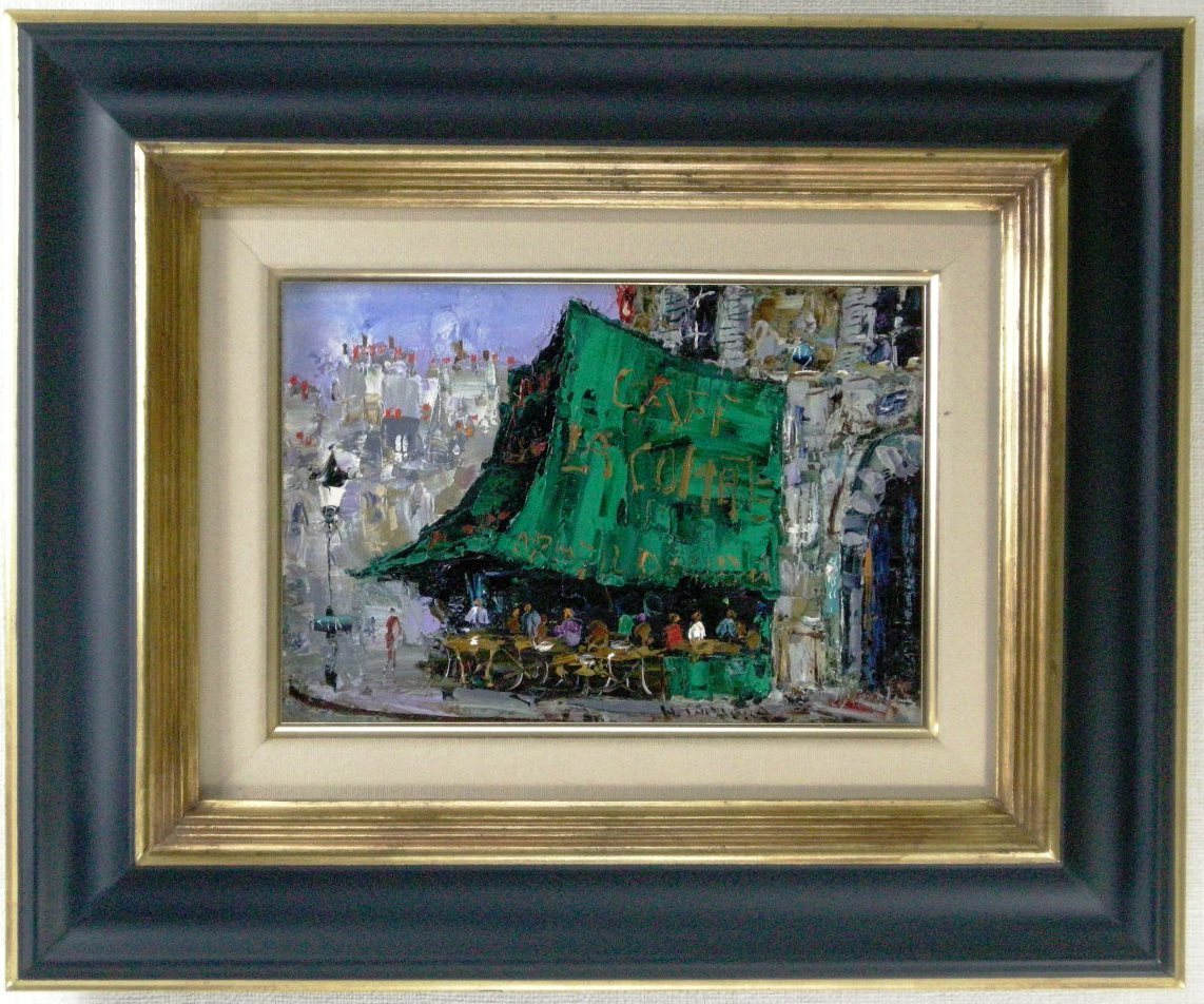 ☆ 定岡宏 ◇ 油彩画 ◇ SM ◇ カフェテラスコメット ◇ 直筆サイン