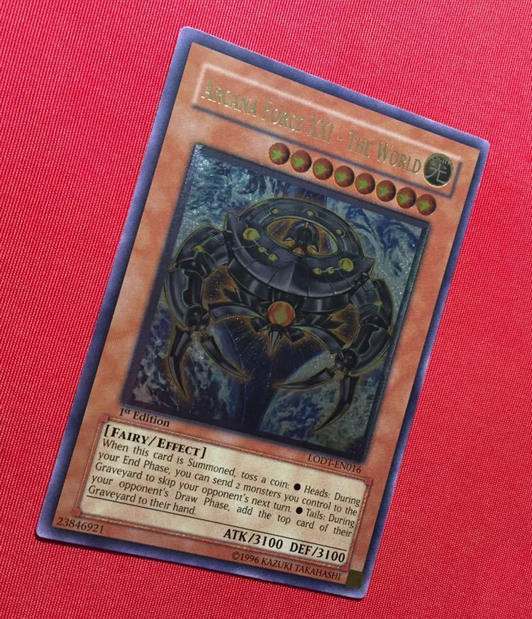 遊戯王 アルカナフォースⅩⅩⅠ THE WORLD 英語版 レリーフ アンリミ