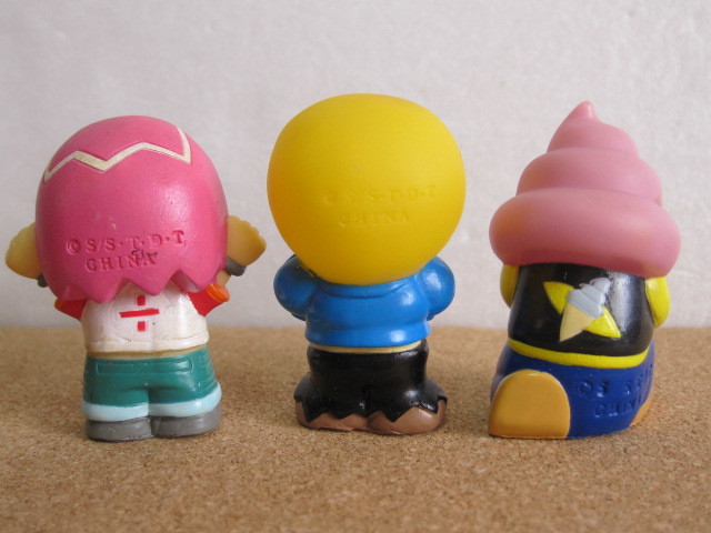 ボボボーボ・ボーボボ ソフビ 指人形 3個セット ボーボボ ソフトン