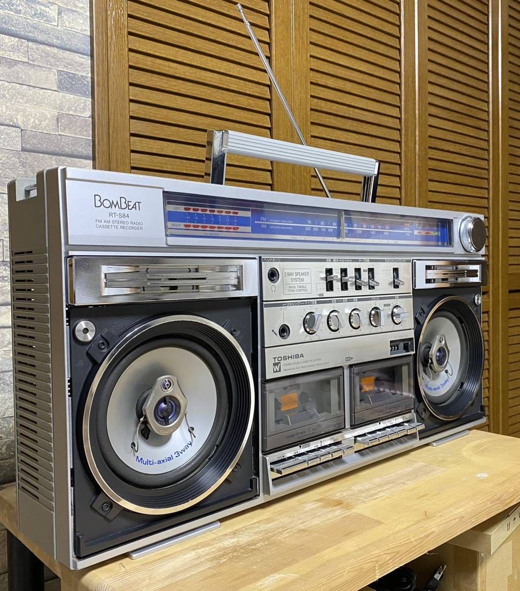 東芝 TOSHIBA RT-S87 BOMBEAT ラジカセ FM/AM TOSHIBA RT-S87 BOM BEAT