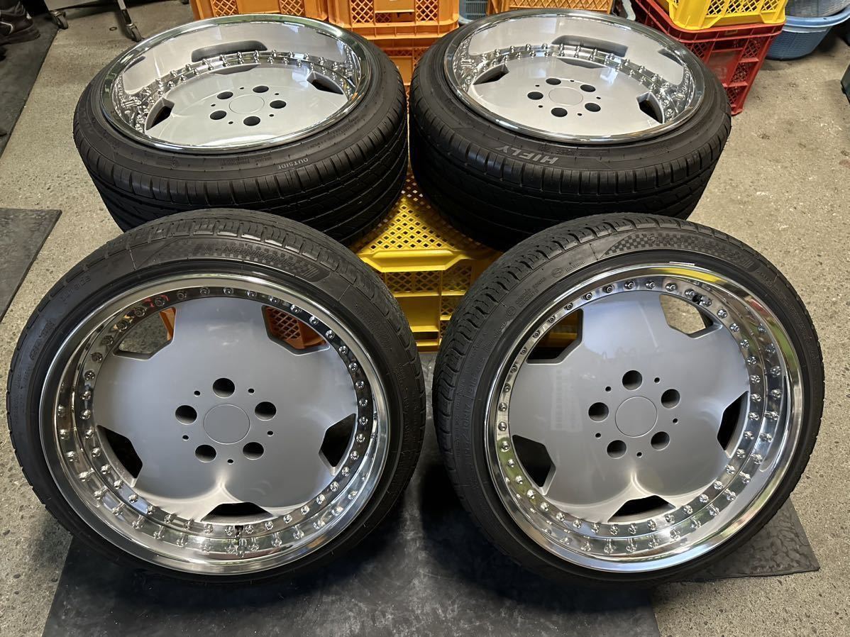 当時物】ザウバーディッシュ 17インチ 8J 9J 114.3 5穴 3ピース 黒 バリ溝