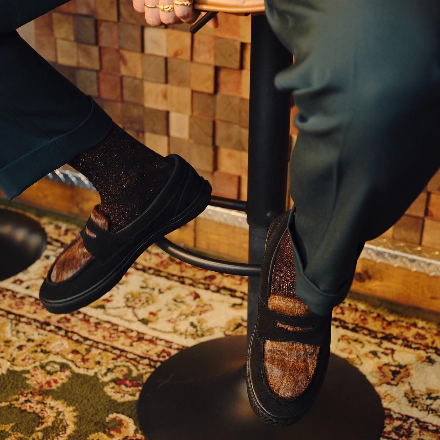 VANS】 ヴァンズ LOAFER ローファー V196CF HL BLACK/BROWN | ABC-MART