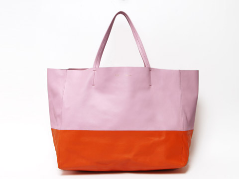 ホリゾンタルカバ トートバッグ バイカラー ピンク/オレンジ 169263