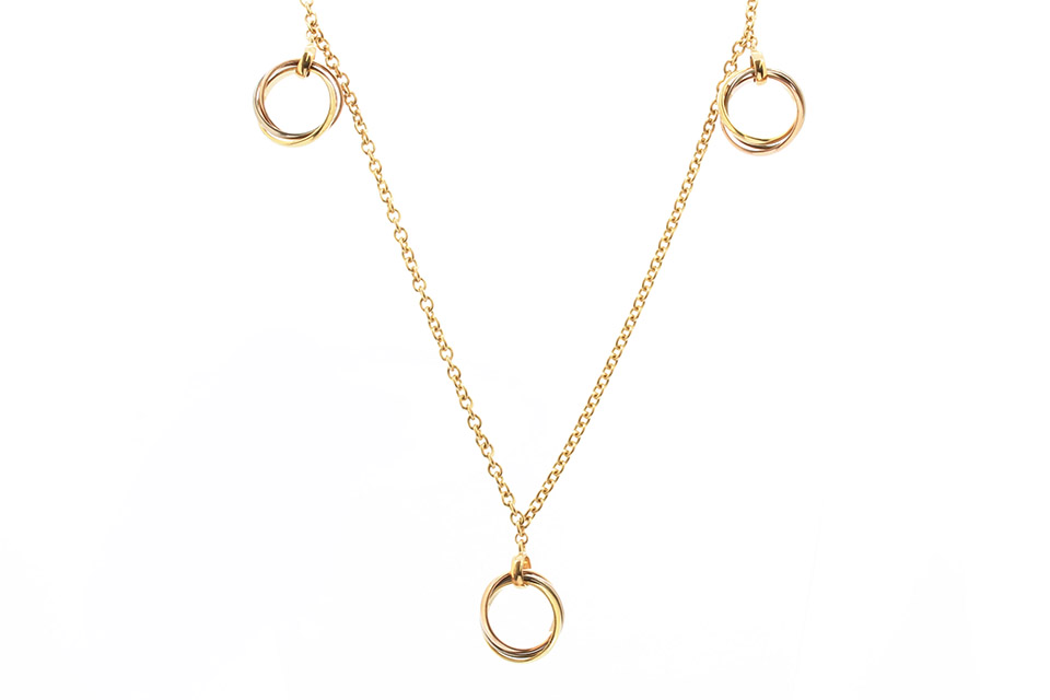 トリニティ ネックレス スリーカラー 3P 3連 WG/PG/YG