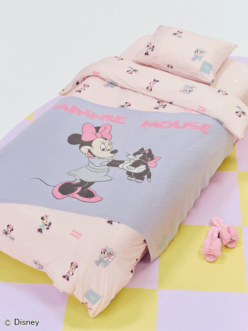 Sleep】Mickey&Minnie / ジャガードハーフケット(ブランケット