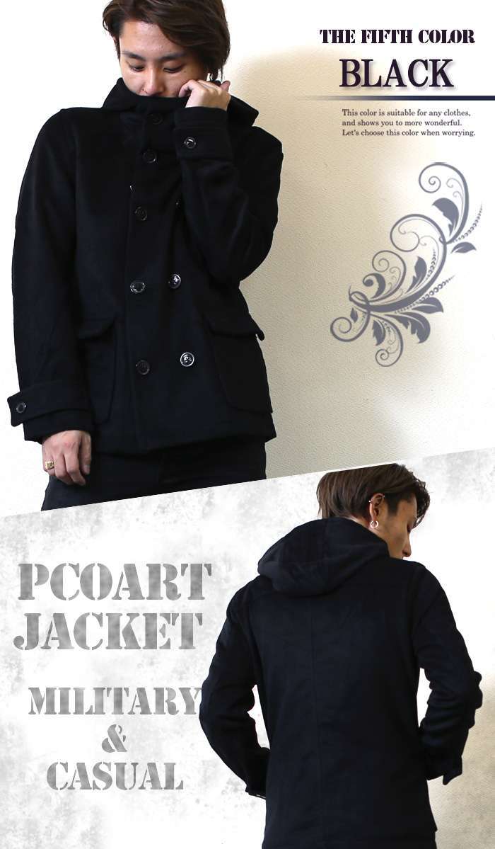 ナポレオンジャケット メンズ コート ウール メルトン ジャケット P