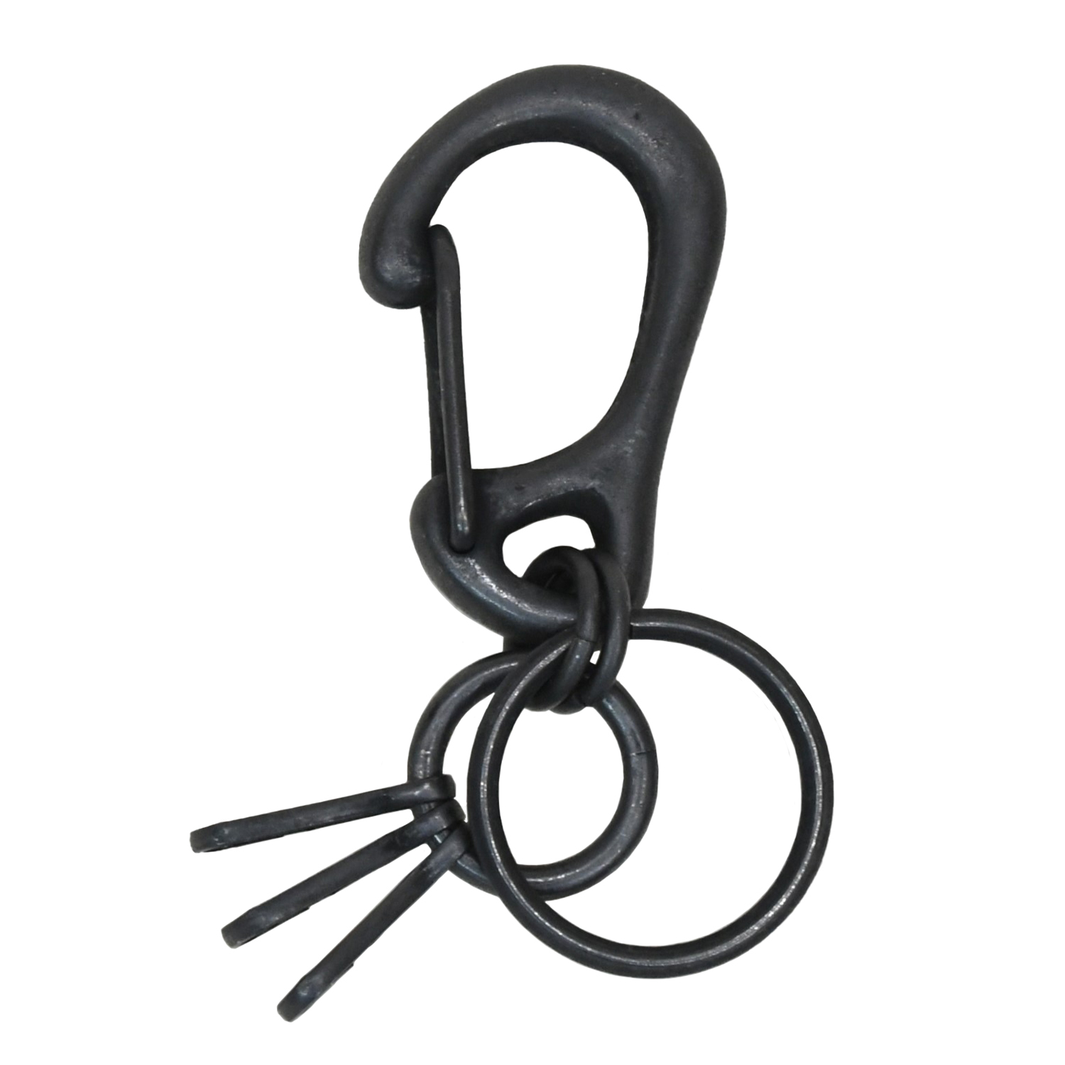 真鍮 カラビナ キーホルダー 鍵 マットブラック 艶消し黒 キーケース