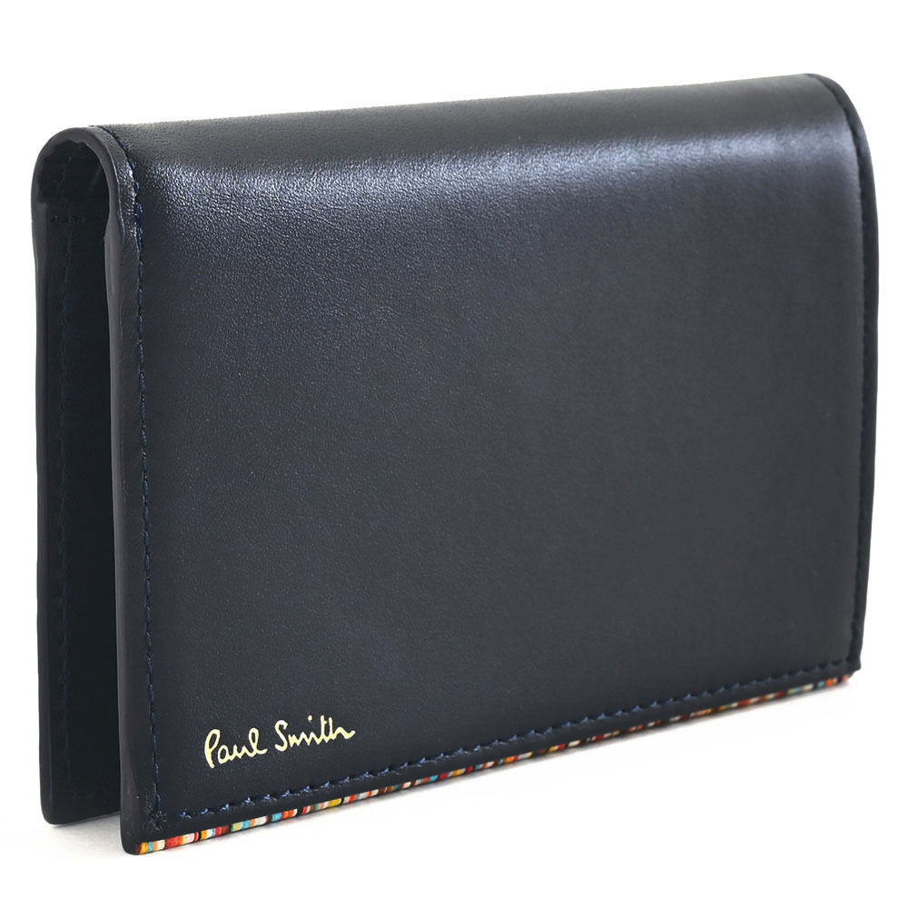 ポールスミス 名刺入れ カードケース 紺(ネイビー) Paul Smith psc761