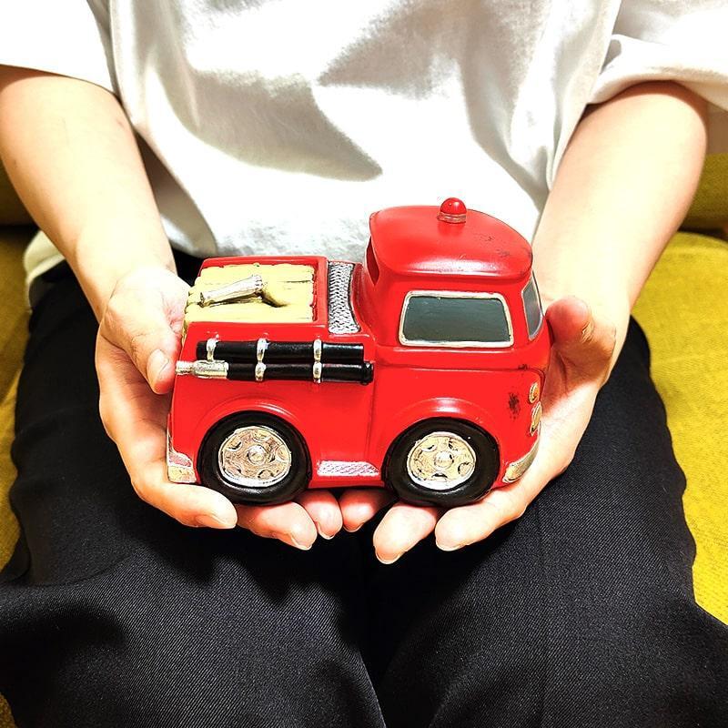 貯金箱 消防車 オールディーズ マネーバンク かわいい 車 ヴィンテージ