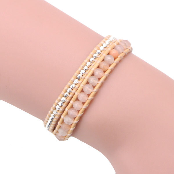 チャンルー ブレスレット CHAN LUU ストーンビーズミックス 2連ラップ