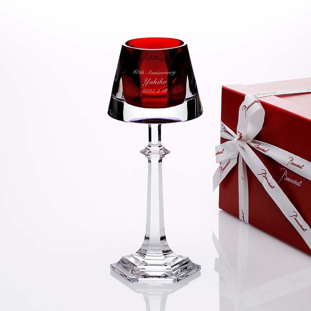 Baccarat バカラ マイファイヤー キャンドル スタンド 名入れ彫刻代