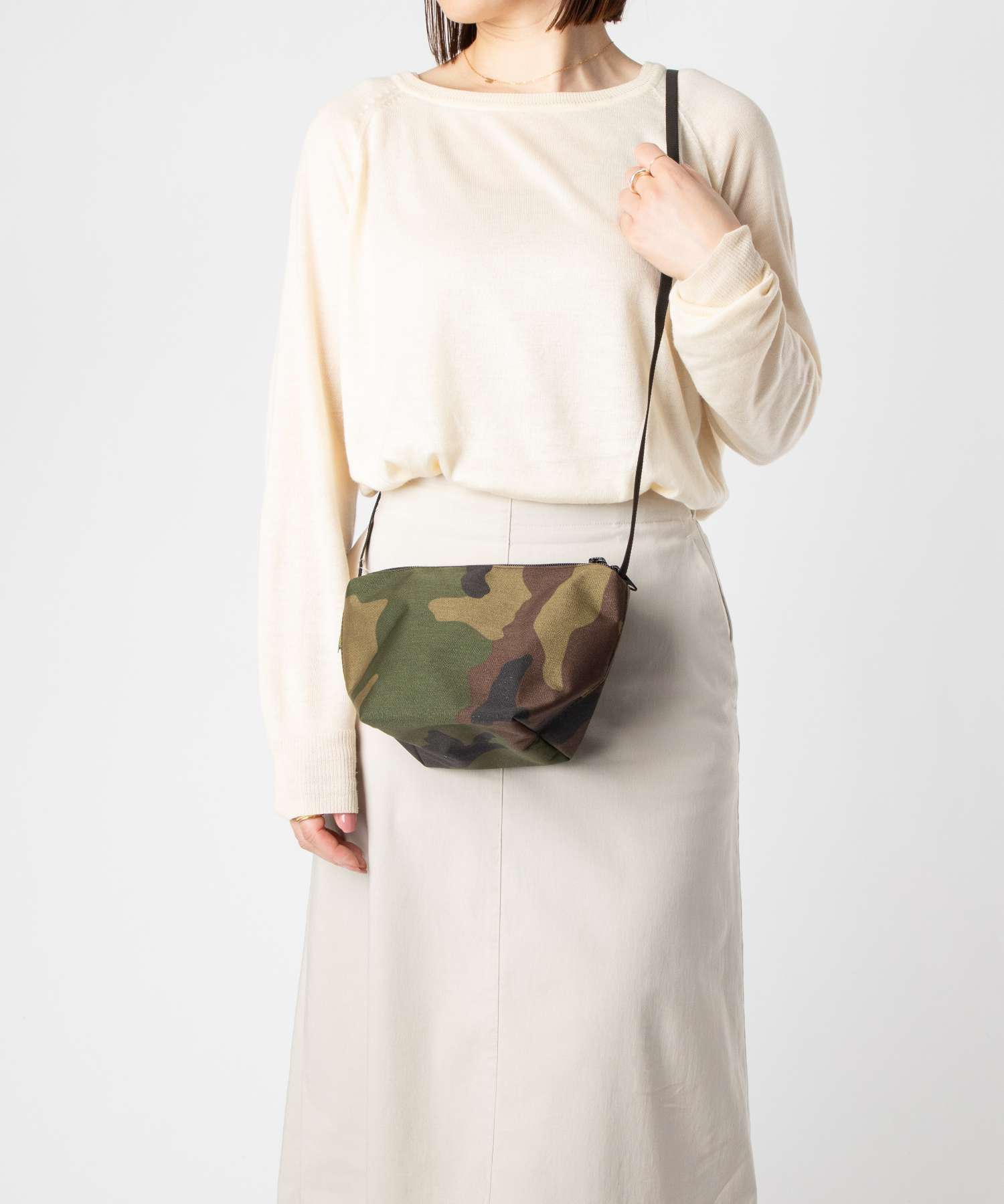 エルベシャプリエ Herve Chapelier Shoulder bag square bottom