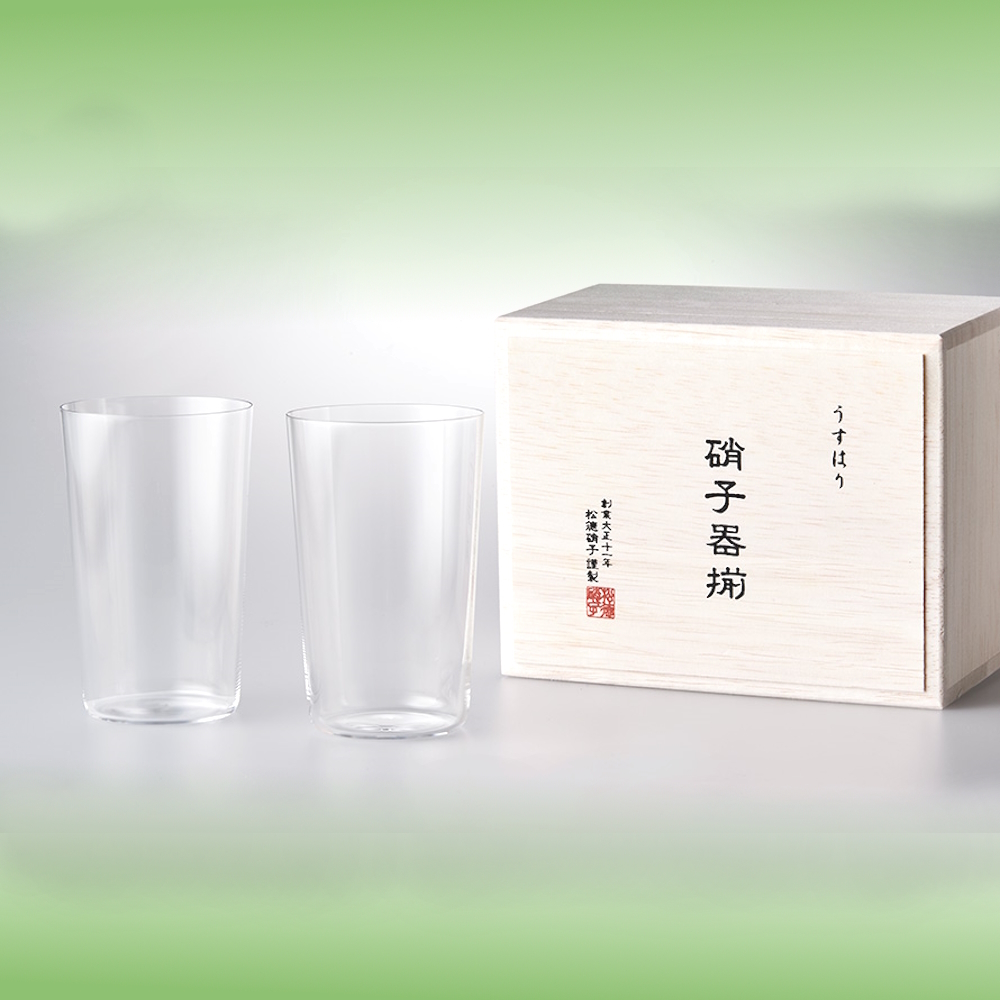 松徳硝子 うすはり コップ 2個セット】 ビールグラス セット ハイ