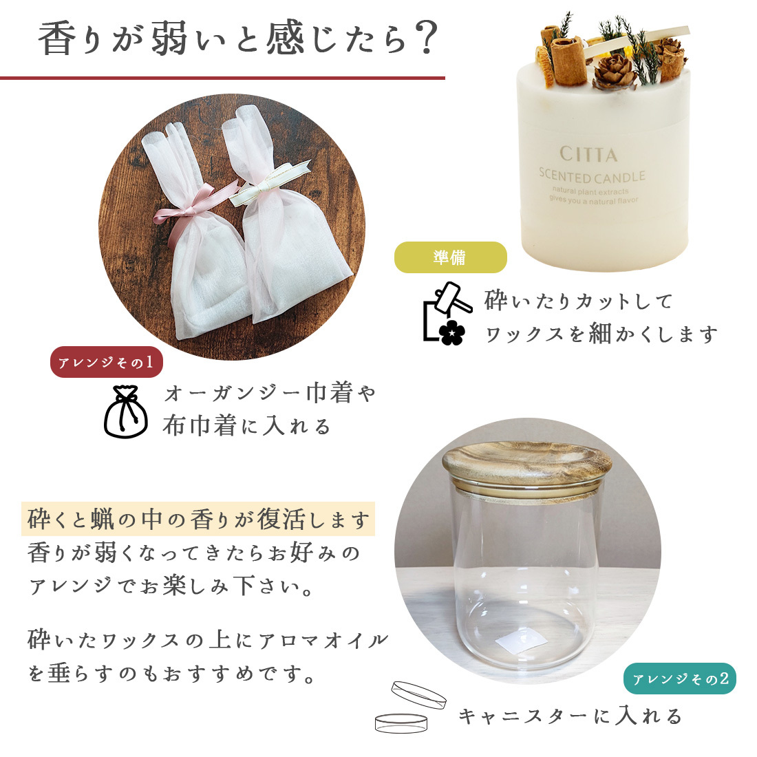 ギフトセット アロマ ワックスサシェ 芳香剤 キャンドル風 ギフト