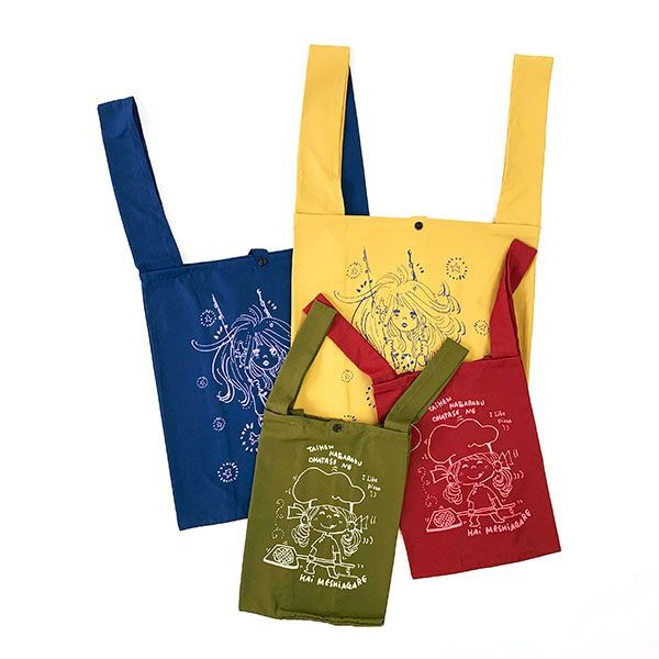 水森亜土 レジトート M ホシ ネイビー エコバッグ 買い物 亜土ちゃん