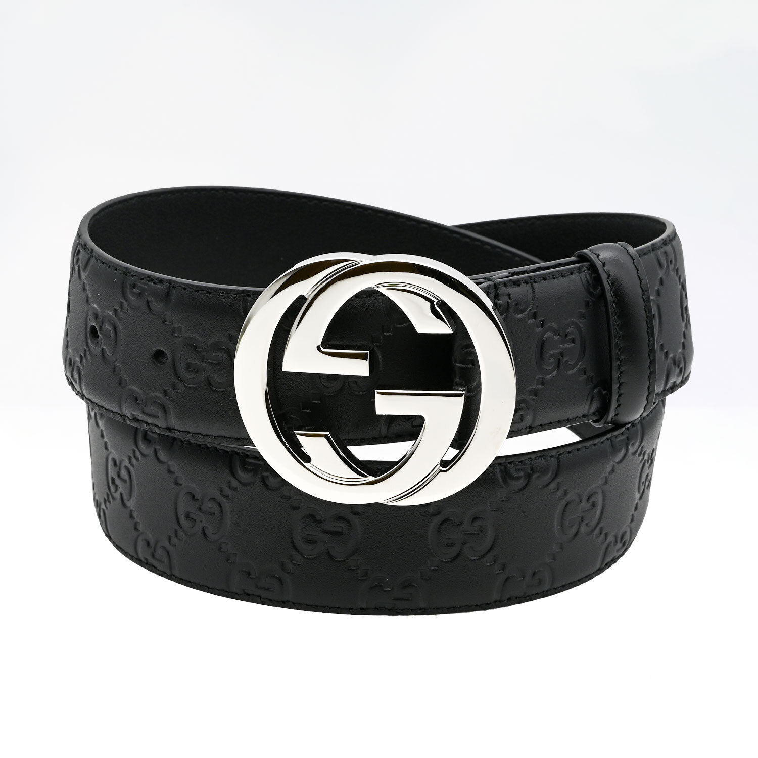 グッチ GUCCI ベルト GGレザー 本革 グッチシマ インターロッキングG