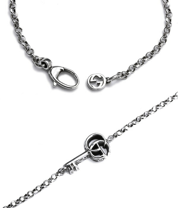 GUCCI グッチ ブレスレット シルバー ブランド キー チャーム ユニ