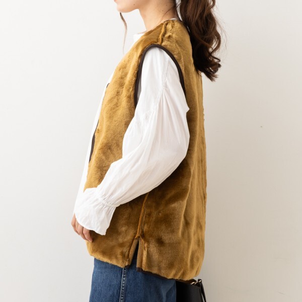 バブアー ベスト フロントジップファー ライナーベスト ブラウン