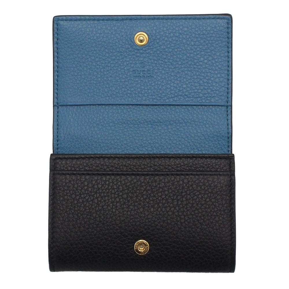 グッチ GUCCI カードケース 739389 0AAAZ 1199 ブラック 内面ブルー