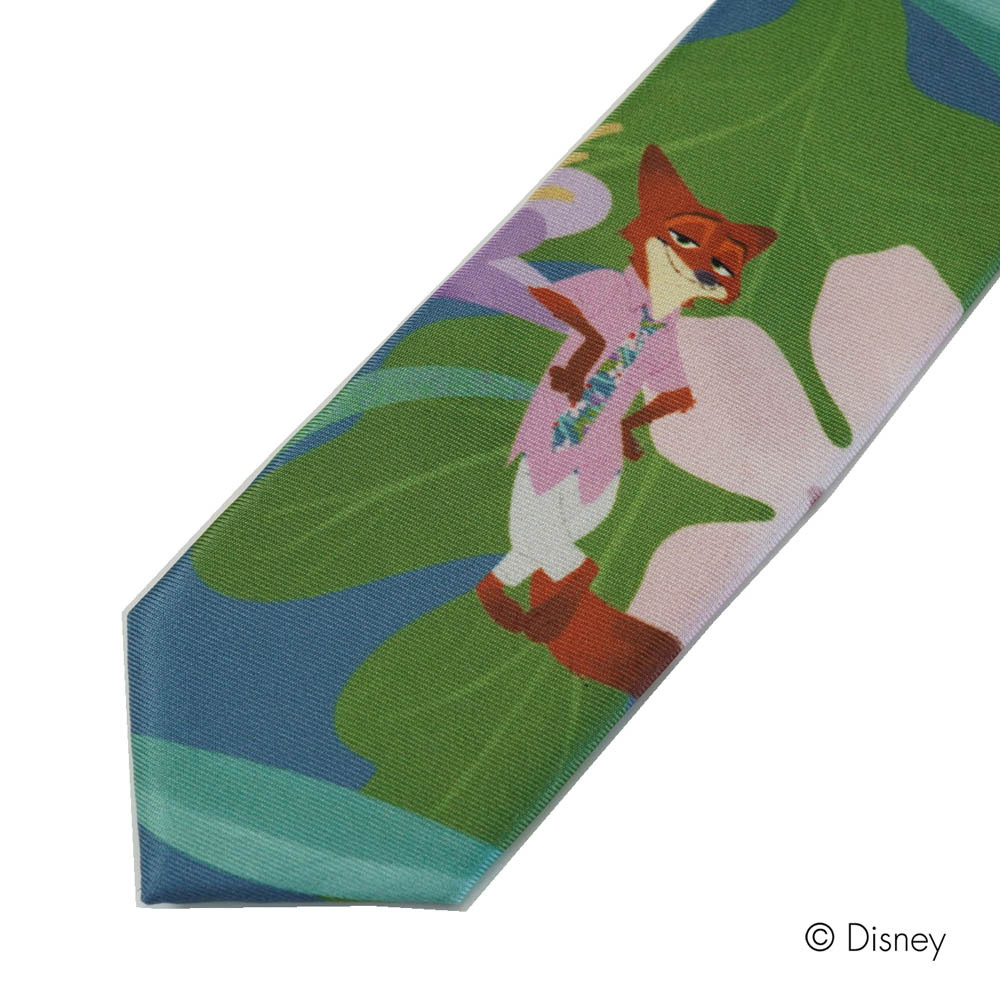 ネクタイ DISNEY ディズニー ズートピア・ニック柄 ブランド ネクタイ